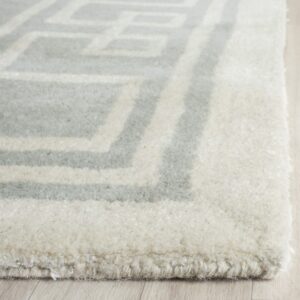 SAFAVIEH Bella Collection 8' x 10' Blue/Ivory BEL132A Handmade Premium Wool Area Rug