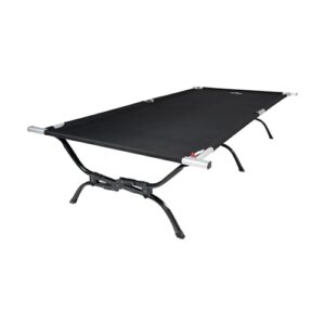 TETON Sports Camping Cot with Patented Pivot Arm - Folding Camping Cot for Car & Tent Camping - Durable Canvas Sleeping Cot - Portable Camping Accessory - 86" x 45" - Outfitter XXL,Black