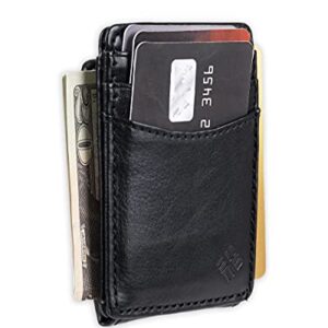 Columbia Men's Leather Front Pocket Wallet Card Holder for Travel