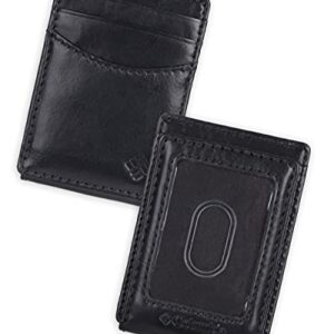 Columbia Men's Leather Front Pocket Wallet Card Holder for Travel