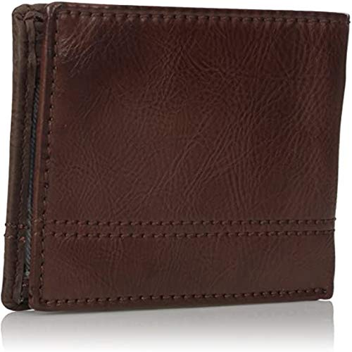 Columbia Men's Leather Traveler Wallet, Foxfield Brown, One Size