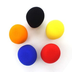 Z ZICOME 10 Pack Foam Microphone Cover Ball Type Windscreen in Black, Blue, Orange, Yellow, Red