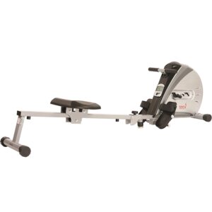 Sunny Health & Fitness Rowing Machine Rower Ergometer with Digital Monitor, Inclined Slide Rail, 220 LB Max Weight and Foldable - SF-RW5606