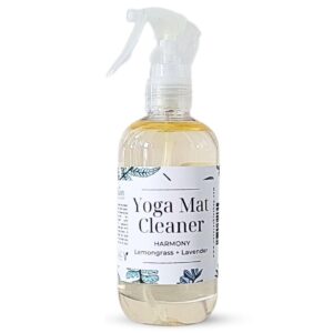 nature skin shop upward dog yoga mat cleaner yoga spray (harmony lemongrass + lavender)