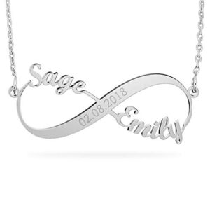 umagicbox personalized name necklace custom inscribed pendant jewelry 925 sterling silver with any name