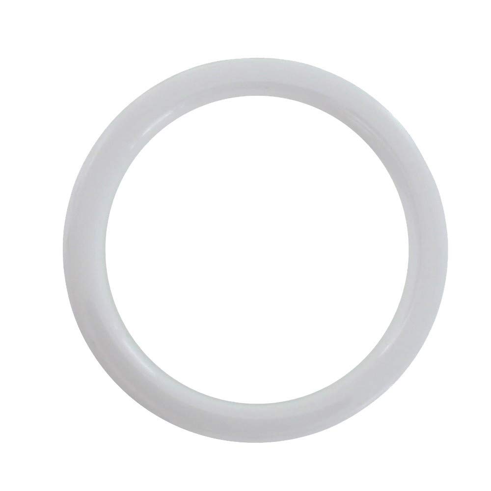 LES POULETTES JEWELS - White Large Ceramic Ring Facetted - 6 mm - Size 5