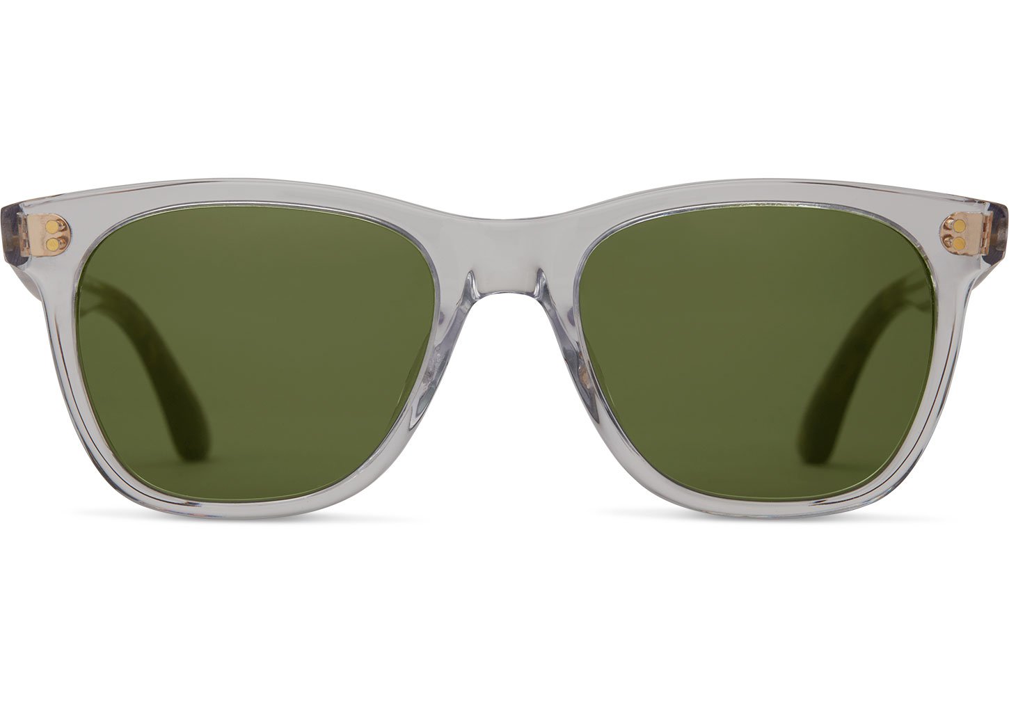 TOMS Fitzpatrick Wayfarer Sunglasses, Vintage Crystal/Bottle Green, 52-19-151