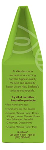 Wedderspoon Organic Manuka Honey Drops, Eucalyptus & Bee Propolis, 20 Count (4oz) (Pack of 1)| Genuine New Zealand Honey | Perfect Remedy For Dry Throats