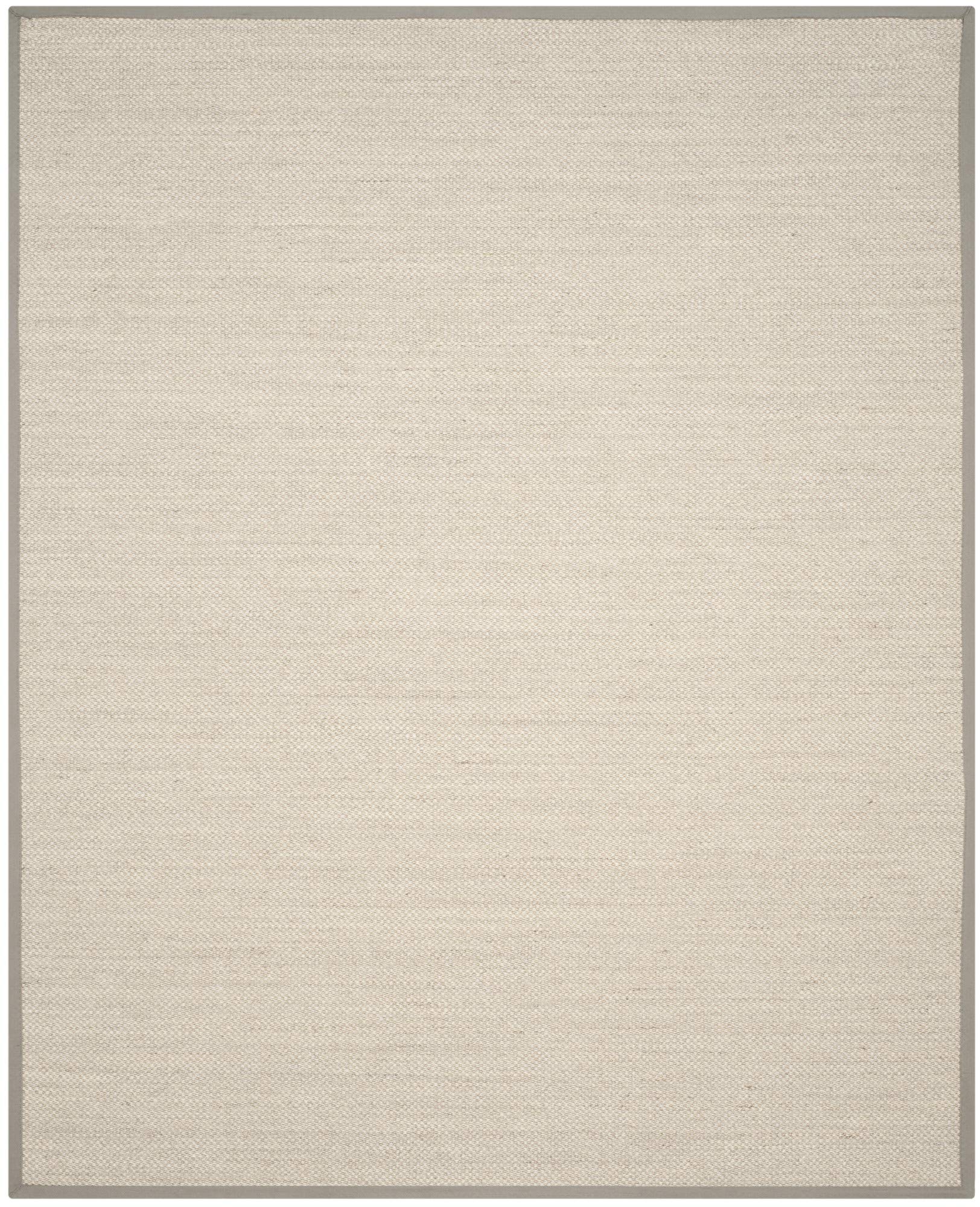 SAFAVIEH Natural Fiber Collection Area Rug - 8' x 10', Marble & Khaki, Border Sisal Design, Easy Care, Ideal for High Traffic Areas in Living Room, Bedroom (NF143E)