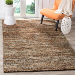 SAFAVIEH Retro Collection Area Rug - 8' x 10', Ivory & Gold, Modern Abstract Design, Non-Shedding & Easy Care, Ideal for High Traffic Areas in Living Room, Bedroom (RET2133-1121)