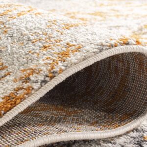 SAFAVIEH Madison Collection 9' x 12' Cream Orange MAD608K Boho Chic Distressed Non-Shedding Living Room Bedroom Dining Home Office Area Rug