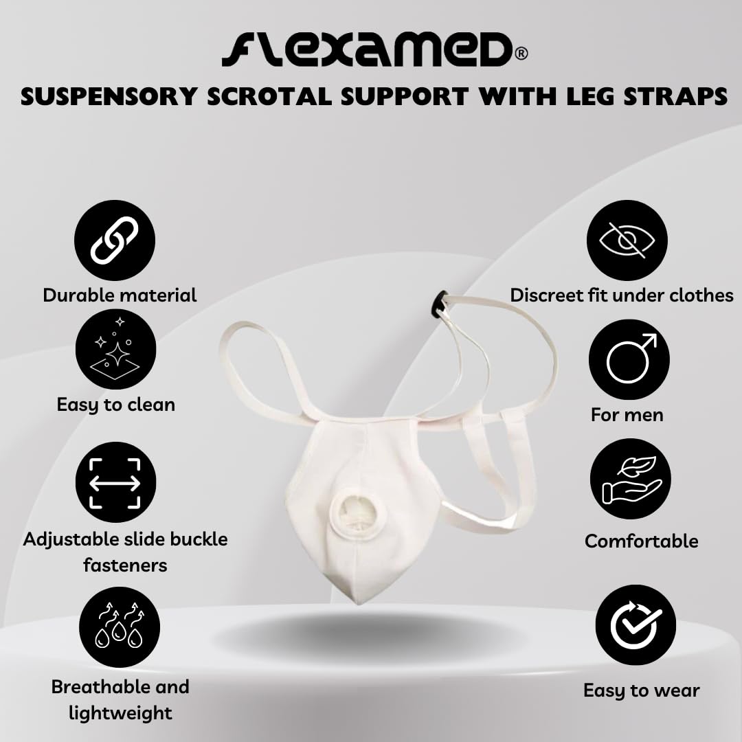 Suspensory Scrotal Support with Leg Straps