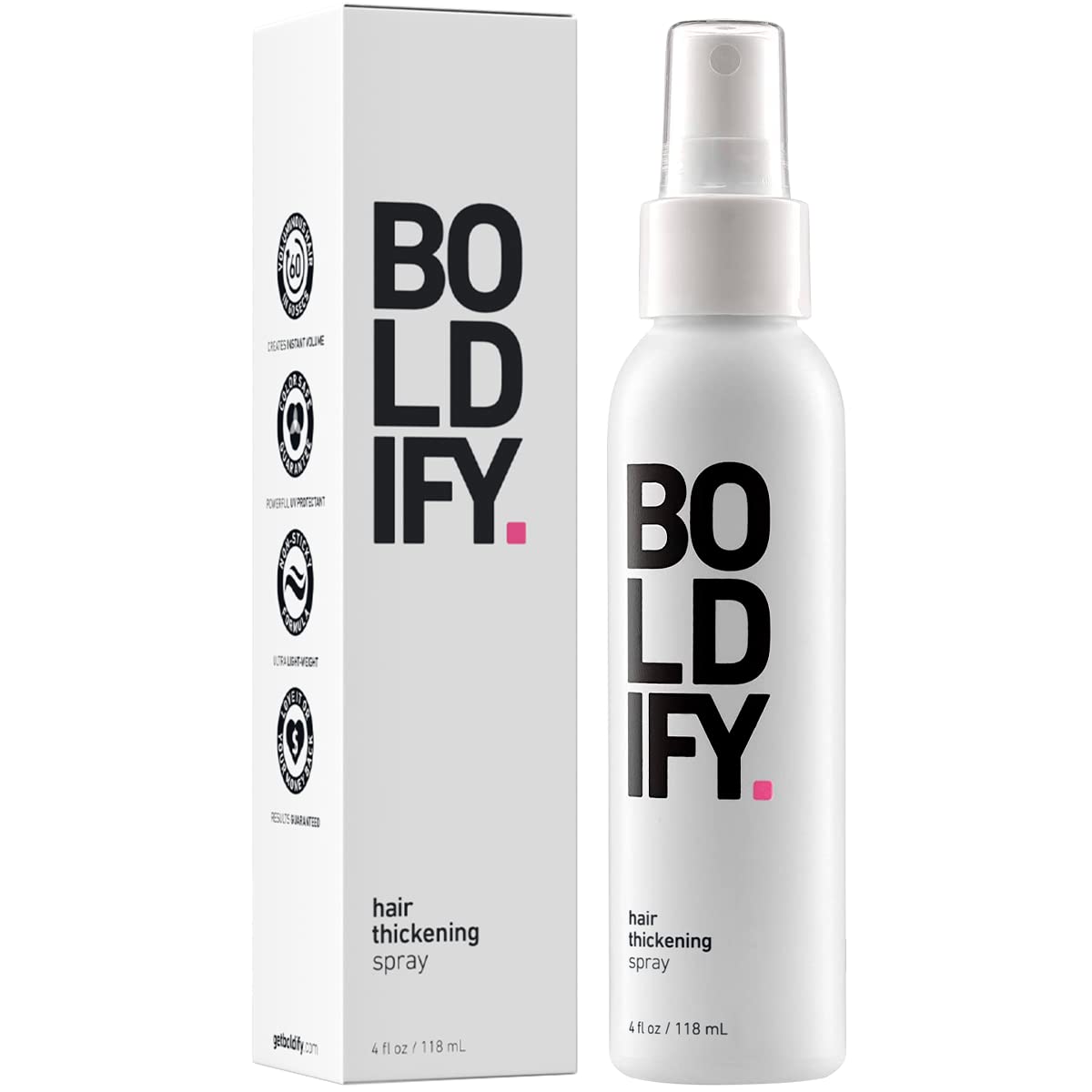 Boldify Hair Thickening Spray - Texture Spray for Hair, Stylist Recommended Hair Thickening Products for Women & Men, Volumizing Hair Products, Hair Volumizer, Volume Spray, Hair Thickener - 4oz