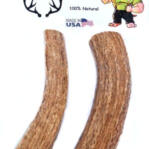 Big Dog Antler Chews - Extra Large 2-Pack Elk Antler Dog Chews, 6 Inches to 10 inches Long, for Medium to Large Dogs and Puppies