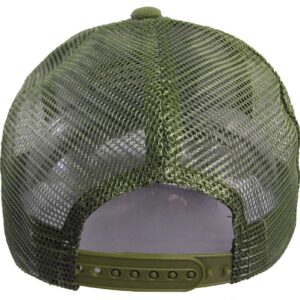 USA Flag Patch Tactical Style Mesh Trucker Baseball Cap Hat Army Green