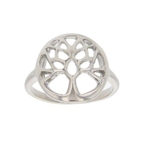 lds bookstore tree of life ring - silver stainless steel (8.5)