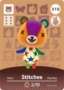 stitches - nintendo animal crossing happy home designer series 4 amiibo card - 318