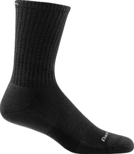 darn tough (style 1657) men's the standard lifestyle sock - black, large