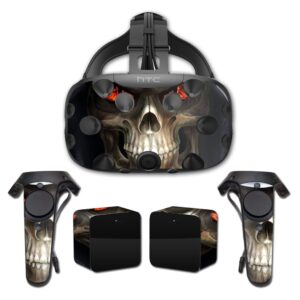 mightyskins skin compatible with htc vive full coverage - evil reaper | protective, durable, and unique vinyl decal wrap cover | easy to apply, remove, and change styles | made in the usa