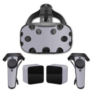 mightyskins skin compatible with htc vive full coverage - solid gray | protective, durable, and unique vinyl decal wrap cover | easy to apply, remove, and change styles | made in the usa