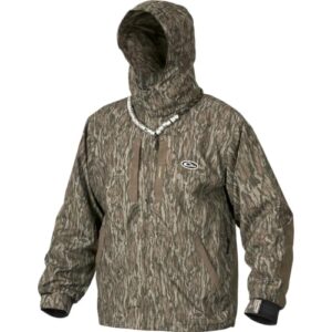 drake waterfowl est heat-escape™ full zip 2.0 mossy oak bottomland large