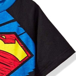 Warner Bros Little Boys' Toddler Superman Cape T-Shirt Set, Blue, 5T