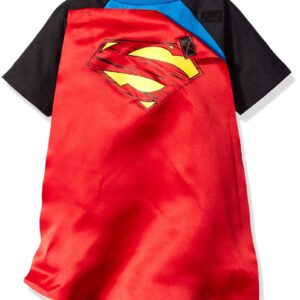 Warner Bros Little Boys' Toddler Superman Cape T-Shirt Set, Blue, 5T