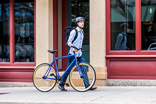 Schwinn Kedzie Single-Speed Fixie Road Bike, Lightweight Frame for City Riding,28 inches, Blue