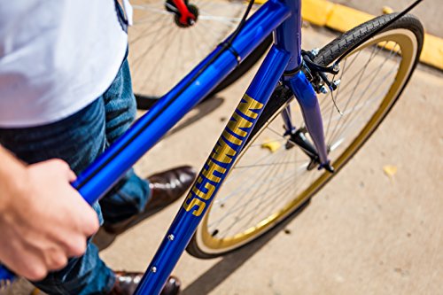 Schwinn Kedzie Single-Speed Fixie Road Bike, Lightweight Frame for City Riding,28 inches, Blue