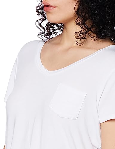 prAna Women's Foundation Short Sleeve V-Neck T-Shirt, White, Small