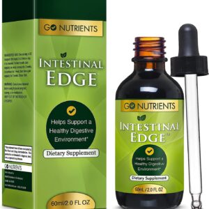 Go Nutrients Intestinal Edge (Non-GMO) Support Intestinal Health: Nourishing Digestive Wellness Vitality and Radiant Skin with Black Walnut Clove and Gentian Root All Ages 2.0 oz. | 24 Servings