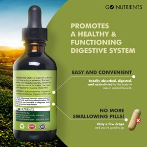 Go Nutrients Intestinal Edge (Non-GMO) Support Intestinal Health: Nourishing Digestive Wellness Vitality and Radiant Skin with Black Walnut Clove and Gentian Root All Ages 2.0 oz. | 24 Servings