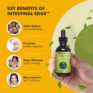 Go Nutrients Intestinal Edge (Non-GMO) Support Intestinal Health: Nourishing Digestive Wellness Vitality and Radiant Skin with Black Walnut Clove and Gentian Root All Ages 2.0 oz. | 24 Servings