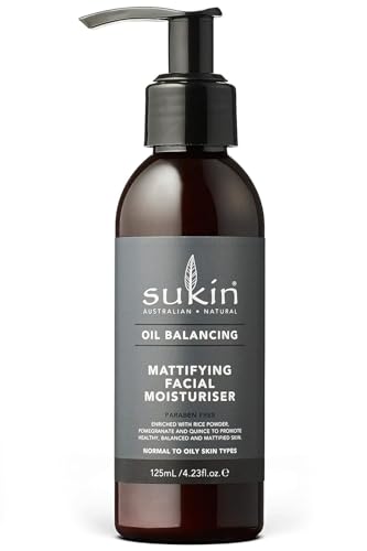 Sukin Oil Balancing Mattifying Facial Moisturizer with Pump, 4.23 Ounce