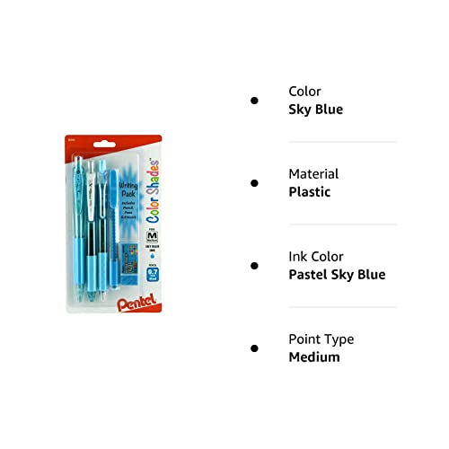 Pentel Color Shades Writing Pack - Pastel Sky Blue (BLBKALZBPS)