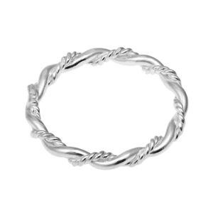 AeraVida Intricate Braid Stackable Band .925 Sterling Silver Ring | Trendy Stackable Silver Ring for Women | Size (9)