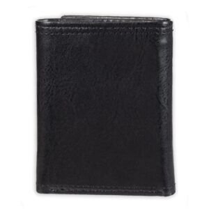 Dockers Men's Coated LeatherExtra Capacity Trifold Wallet, Rfid-blocking, Black, One Size