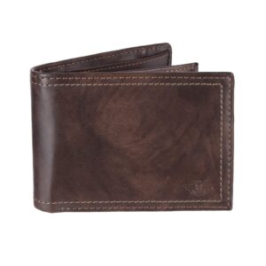 Dockers Men's Extra Capacity Bifold Wallet-ID Window and Multiple Card Slots, Brown, One Size