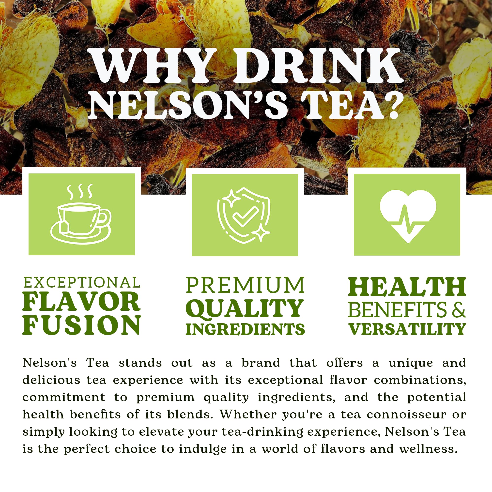 Nelson's Tea Really Root Beer - Sarsaparilla Root Herbal Loose Leaf Tea; Blend of Flavors like Sarsaparilla Root, Burdock Root, and More! - 16 oz