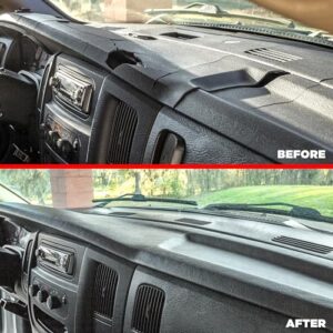 DashSkin One Piece Molded Dash Cover Cap Compatible with 2002-2005 Dodge Ram 1500 (2003-2005 Ram 2500/3500) Ram in Black - Easy Third Gen Ram Cracked Dashboard Fix