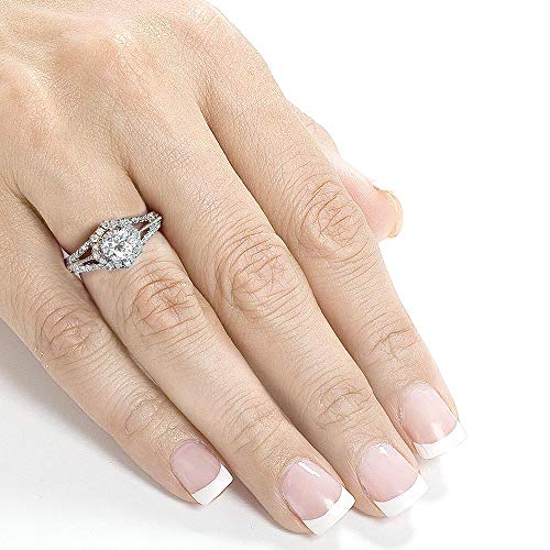 Kobelli Vintage Style Diamond Engagement Ring 7/8 CTW in 14k White Gold, Size 8