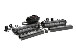 rough country 8" black series single row cree led light bar | pair - 70728bl