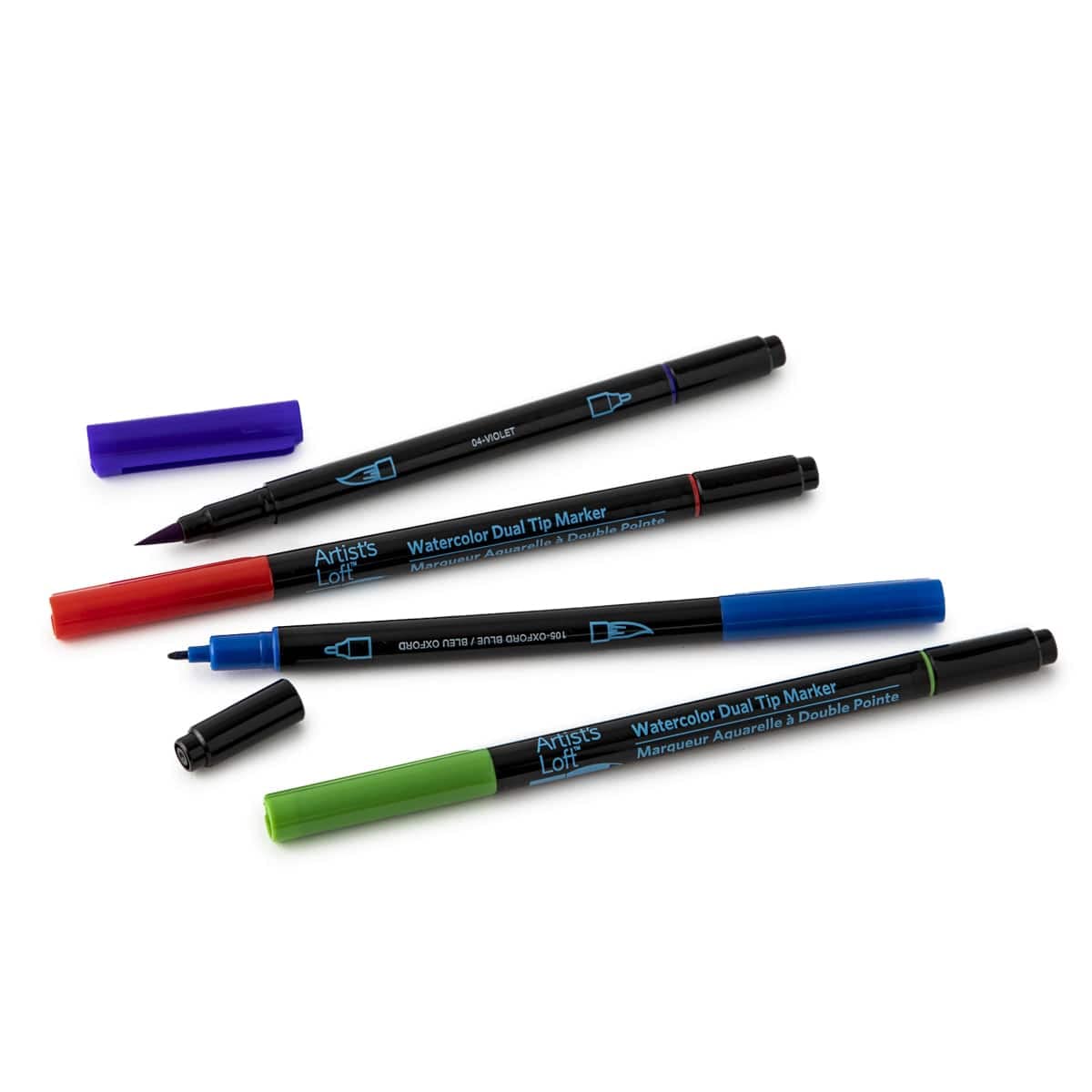 Artist's Loft 24 Watercolor Dual-Tip Markers Perfect for Drawing, Coloring, Arts & Crafts - 1 Pack