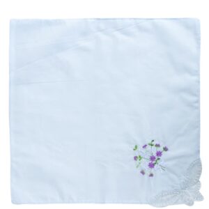 CoCoUSM Womens Handkerchiefs Lace Embroidered Cotton Handkerchiefs Bulk