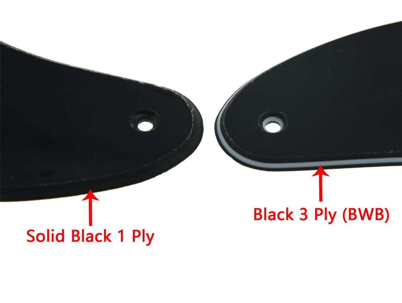 KAISH 13 Hole P Bass Style Pickguard PB Scratch Plate Bass Pickguard for USA/Mexico Precision P Bass Black 3 Ply