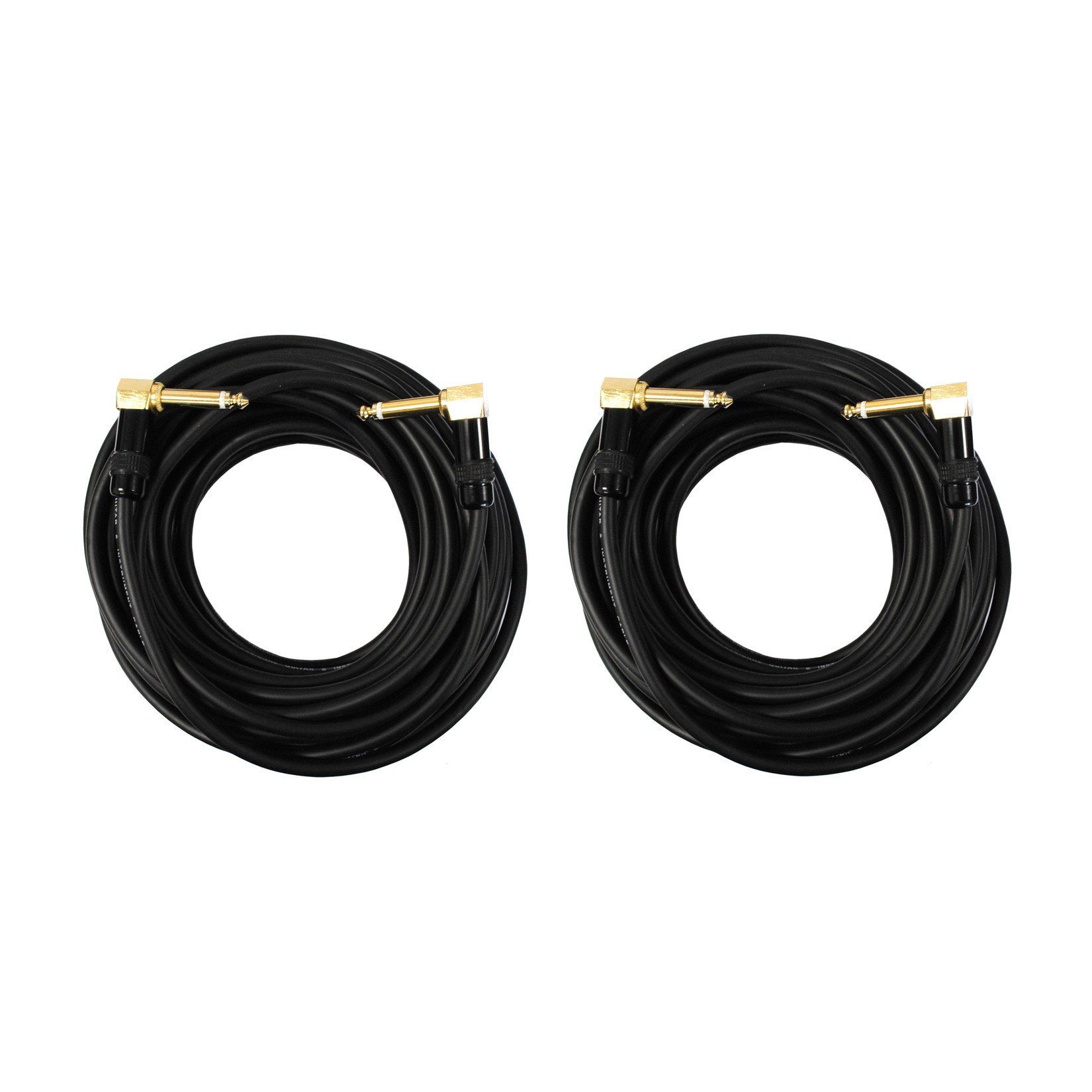 Audio2000's C27025NP2 25 Feet 1/4" TS Right Angle To 1/4" TS Right Angle Cable (2 Pack)