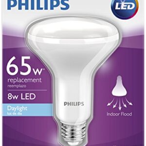 Philips LED Dimmable BR30 Light Bulb: 650-Lumen, 5000-Kelvin, 8-Watt (65-Watt Equivalent), E26 Base, Daylight, 4-Pack