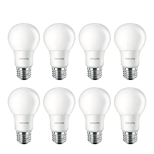 Philips LED High Lumen A19, Non-Dimmable, 1500-Lumen, Soft White Light (2700K), 14W=100W, E26 Base, 8-Pack