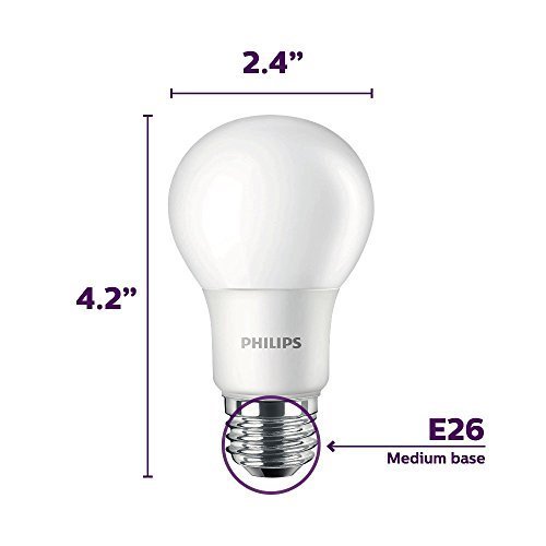 Philips LED High Lumen A19, Non-Dimmable, 1500-Lumen, Soft White Light (2700K), 14W=100W, E26 Base, 8-Pack