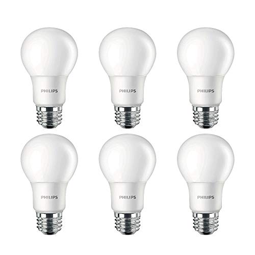 Philips LED Non-Dimmable A19 Frosted Light Bulb: 1500-Lumen, 2700-Kelvin, 14.5-Watt (100-Watt Equivalent), E26 Base, Soft White, 6-Pack, 461995